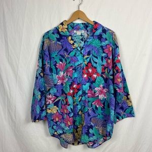 Vintage Floral Button Up Shirt